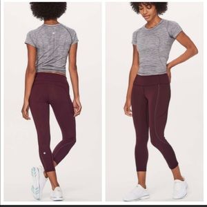 Lululemon Extra Mile Reflective Crop Leggings